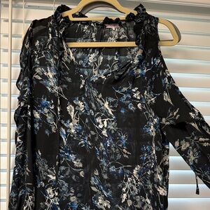 PARKER Ruffle Open Sleeve Women's Top